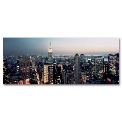 Αφίσα (Νέα Υόρκη, αξιοθέατα, θέα, πόλη, αρχιτεκτονική, κτίρια, Νέα Υόρκη, ηλιοβασίλεμα, φώτα)